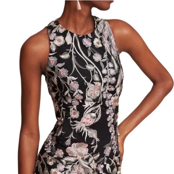 BHLDN Dresses & Skirts - BHLDN Elegant Black Dress with Floral Details